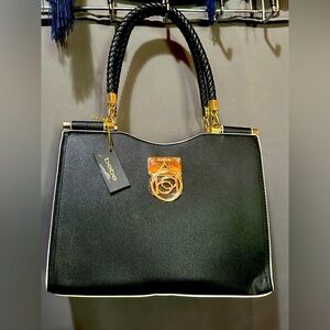 New Bebe Kate Shopper Purse with Crossbody Strap & Two Handles